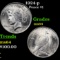 1924-p Peace Dollar $1 Grades Choice Unc