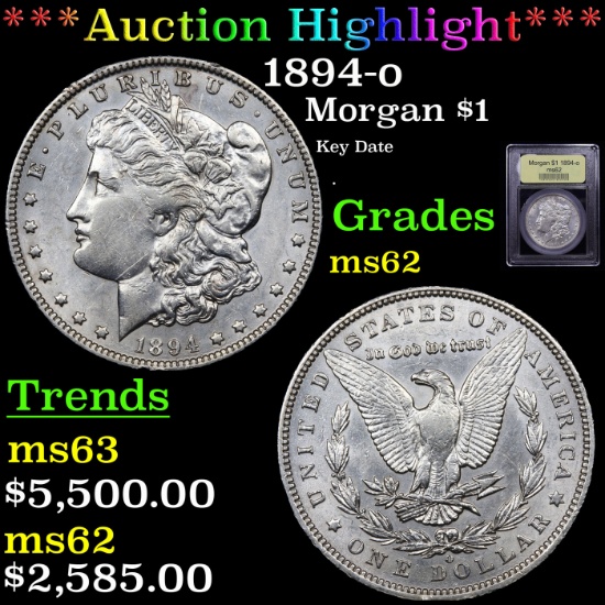 ***Auction Highlight*** 1894-o Morgan Dollar $1 Graded Select Unc By USCG (fc)