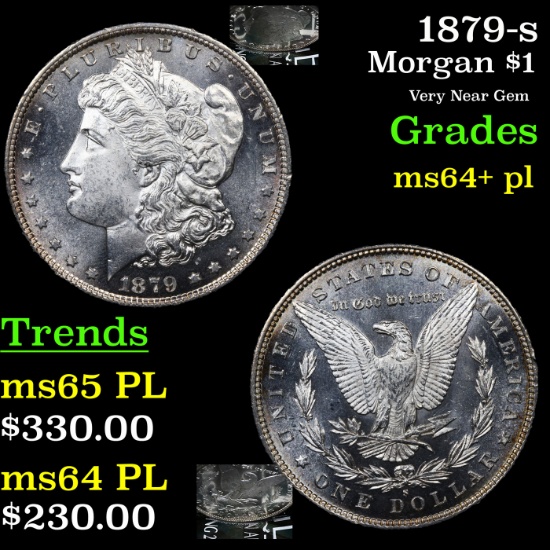 1879-s Morgan Dollar $1 Grades Choice Unc+ PL