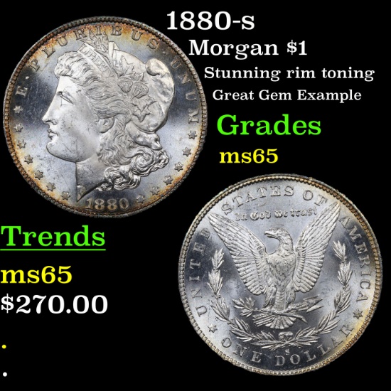 1880-s Morgan Dollar $1 Grades GEM Unc