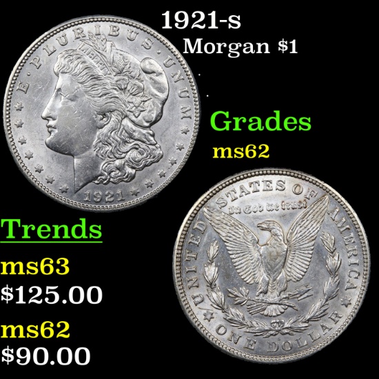 1921-s Morgan Dollar $1 Grades Select Unc