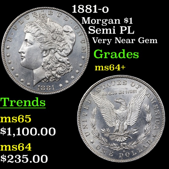 1881-o Morgan Dollar $1 Grades Choice+ Unc