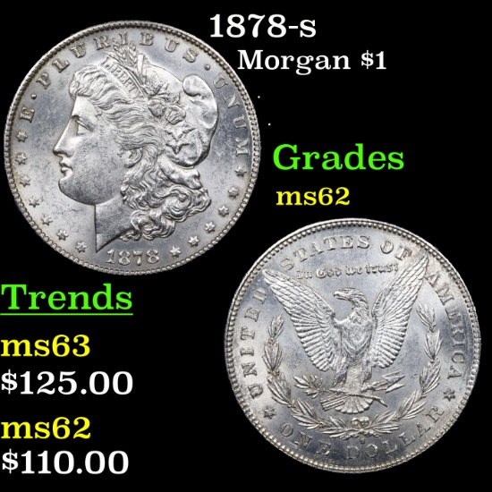 1878-s Morgan Dollar $1 Grades Select Unc