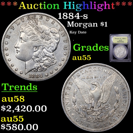 ***Auction Highlight*** 1884-s Morgan Dollar $1 Graded Choice AU By USCG (fc)