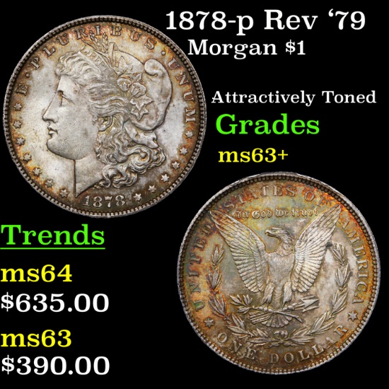 1878-p Rev '79 Morgan Dollar $1 Grades Select+ Unc