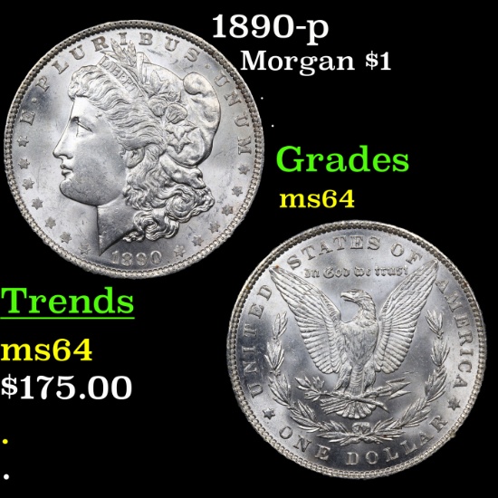 1890-p Morgan Dollar $1 Grades Choice Unc