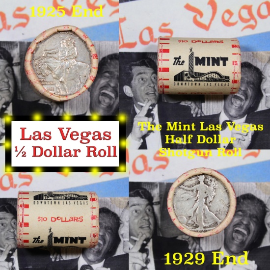 ***Auction Highlight*** Old Casino 50c Roll $10 Halves Las Vegas Casino The Mint 1925 Stone Mt & 192
