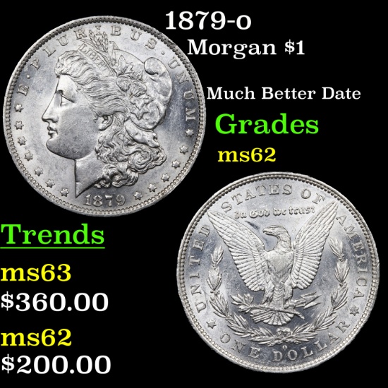 1879-o Morgan Dollar $1 Grades Select Unc