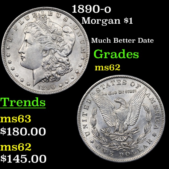 1890-o Morgan Dollar $1 Grades Select Unc