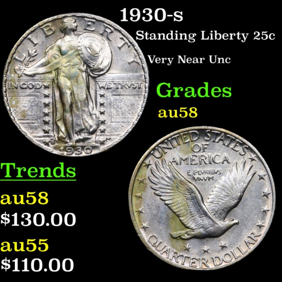 1930-s Standing Liberty Quarter 25c Grades Choice AU/BU Slider
