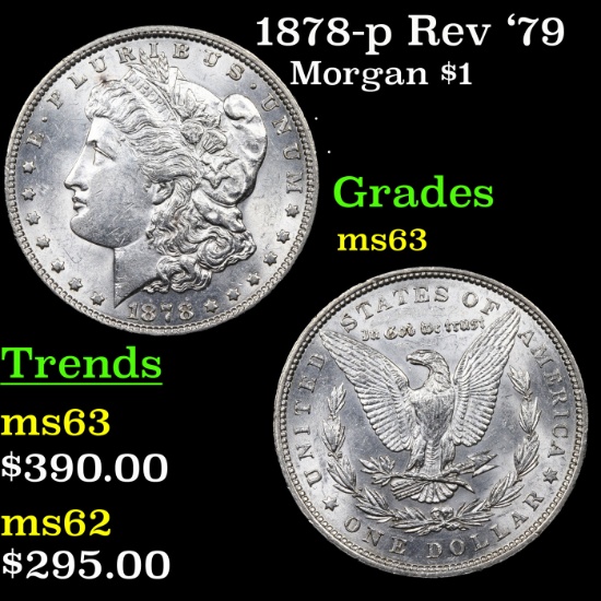 1878-p Rev '79 Morgan Dollar $1 Grades Select Unc