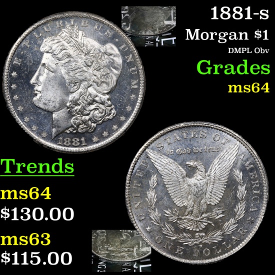 1881-s Morgan Dollar $1 Grades Choice Unc