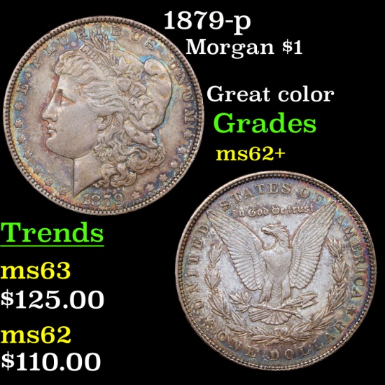 1879-p Morgan Dollar $1 Grades Select Unc