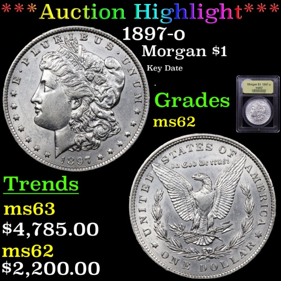 ***Auction Highlight*** 1897-o Morgan Dollar $1 Graded Select Unc By USCG (fc)
