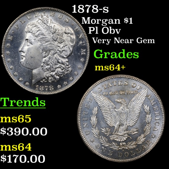 1878-s Morgan Dollar $1 Grades Choice+ Unc