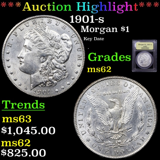 ***Auction Highlight*** 1901-s Morgan Dollar $1 Graded Select Unc By USCG (fc)