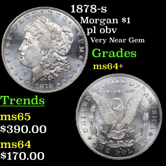 1878-s Morgan Dollar $1 Grades Choice+ Unc
