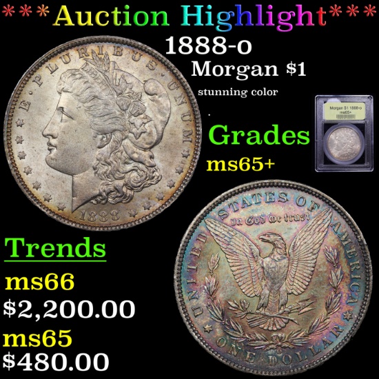 ***Auction Highlight*** 1888-o Morgan Dollar $1 Graded GEM+ Unc By USCG (fc)