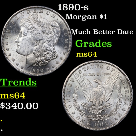 1890-s Morgan Dollar $1 Grades Choice Unc