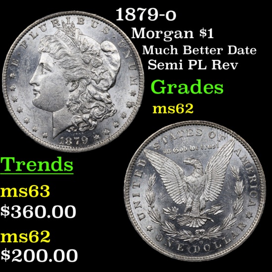 1879-o Morgan Dollar $1 Grades Select Unc