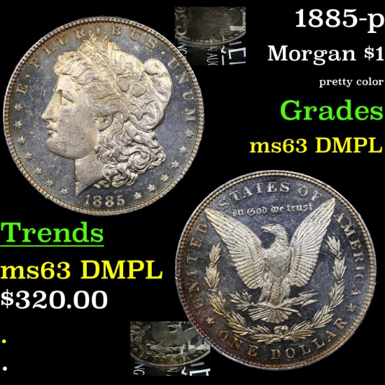 1885-p Morgan Dollar $1 Grades Select Unc DMPL