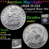 ***Auction Highlight*** 1836 O-122 Capped Bust Half Dollar 50c Graded Select Unc By USCG (fc)