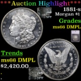 ***Auction Highlight*** 1881-s Morgan Dollar $1 Graded ms66 DMPL By SEGS (fc)