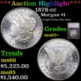 ***Auction Highlight*** 1878-cc Morgan Dollar $1 Graded ms65+ By SEGS (fc)