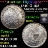 ***Auction Highlight*** 1810 O-103 Capped Bust Half Dollar 50c Graded Select Unc By USCG (fc)