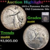 ***Auction Highlight*** 1915-s Panama Pacific Old Commem Half Dollar 50c Graded ms66 By SEGS (fc)