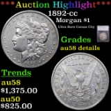 ***Auction Highlight*** 1892-cc Morgan Dollar $1 Graded au58 details By SEGS (fc)
