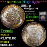 ***Auction Highlight*** 1891-p Morgan Dollar $1 Graded Choice+ Unc By USCG (fc)