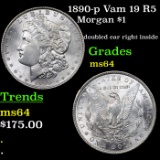 1890-p Vam 19 R5 Morgan Dollar $1 Grades Choice Unc