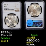 1923-p Peace Dollar $1 Graded ms64 By NGC