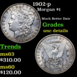 1902-p Morgan Dollar $1 Grades Unc Details
