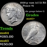 1926-p vam 1cI I2 R5 Peace Dollar $1 Grades Select+ Unc