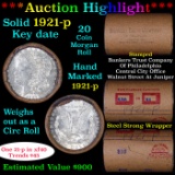 ***Auction Highlight*** Full solid date 1921-p Morgan silver $1 roll, 20 coins (fc)