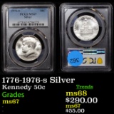 PCGS 1776-1976-s Silver Kennedy Half Dollar 50c Graded ms67 By PCGS