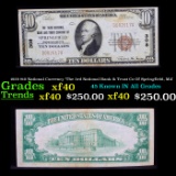 1929 $10 National Currency 'The 3rd National Bank & Trust Co Of Springfield, MA' Grades xf