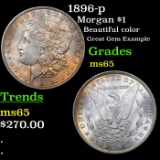 1896-p Morgan Dollar $1 Grades GEM Unc