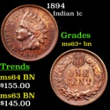 1894 Indian Cent 1c Grades Select+ Unc BN