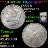 ***Auction Highlight*** 1884-s Morgan Dollar $1 Graded Choice AU By USCG (fc)