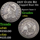 1827 O-131 R2 Capped Bust Half Dollar 50c Grades vf++