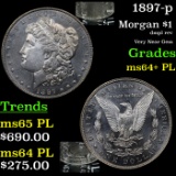 1897-p Morgan Dollar $1 Grades Choice Unc+ PL