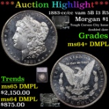 ***Auction Highlight*** 1883-cc /cc vam 5B I3 R5 Morgan Dollar $1 Graded ms64+ DMPL By SEGS (fc)