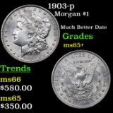 1903-p Morgan Dollar $1 Grades GEM+ Unc