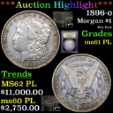 ***Auction Highlight*** 1896-o Morgan Dollar $1 Graded Unc+ PL By USCG (fc)
