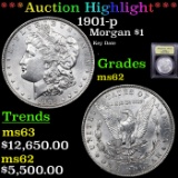 ***Auction Highlight*** 1901-p Morgan Dollar $1 Graded Select Unc By USCG (fc)