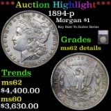 ***Auction Highlight*** 1894-p Morgan Dollar $1 Graded ms62 details By SEGS (fc)
