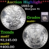 ***Auction Highlight*** 1885-p Morgan Dollar $1 Graded ms66+ By SEGS (fc)